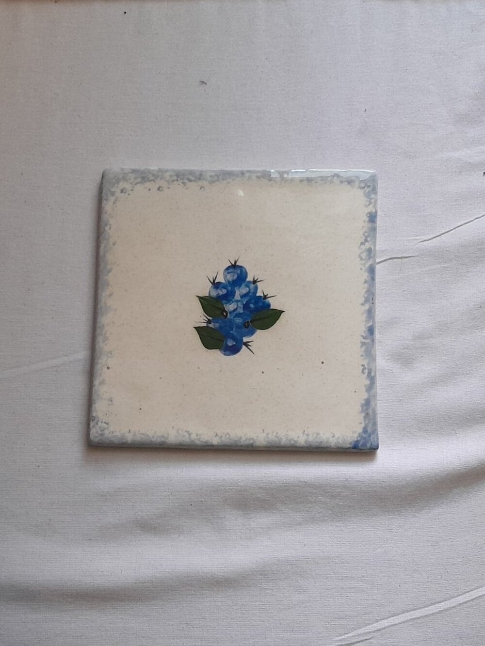 Vintage, Hand-painted Ceramic Tile